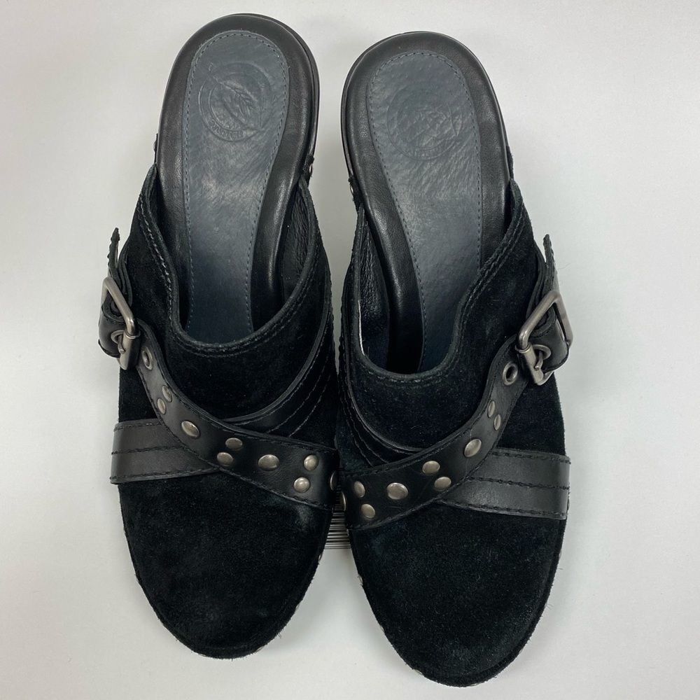 NURTURE black suede becca studded mules - Picture 3 of 10